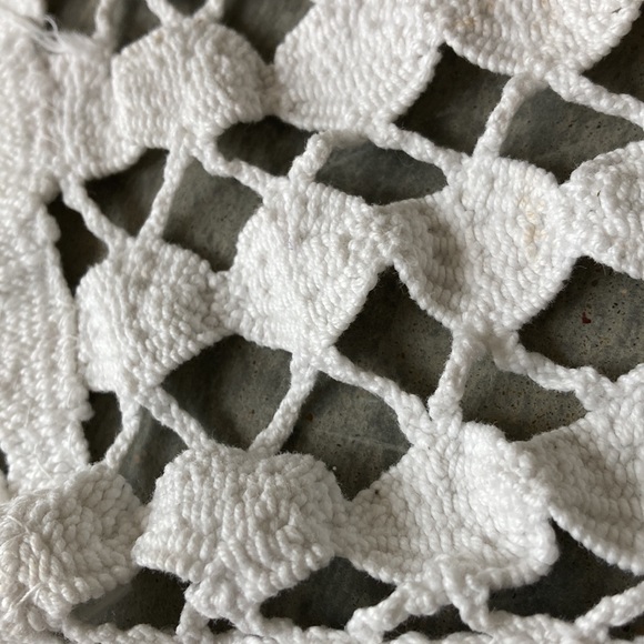 Hand made antique artisan textile. 10 x 8 inches. - Picture 3 of 5